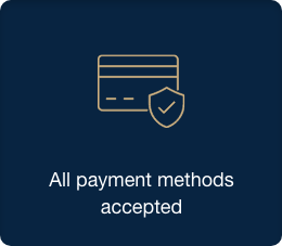 All payment methods accepted